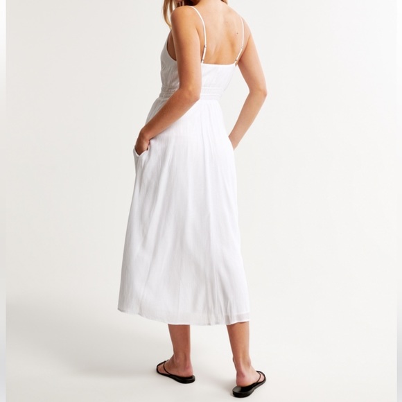 Abercrombie&Fitch Midi Dress, Size L, Color White - Picture 3 of 5